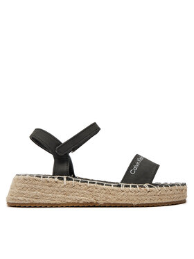 Calvin Klein Jeans Εσπαντρίγιες Calvin Klein Jeans Rope Wedge V3A7-80839-1708 S Μαύρο