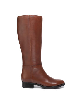 Geox Kozačky ve vojenském stylu Geox D Felicity D D84G1D 00043 C0013 Hnědá