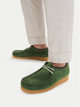 Clarks Туфлі Clarks Wallabee EVO 26186170 Зелений