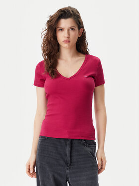 Tommy Jeans Tommy Jeans T-shirt Essential DW0DW17385 Ružičasta Slim Fit