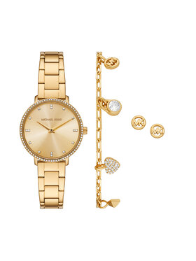 Michael Kors Set ceas, brățară și cercei Michael Kors Pyper Gift Set MK7643SET Verde