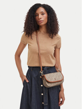 Tommy Hilfiger Ročna torba Tommy Hilfiger Th Monoplay Saddle Bag AW0AW19172 Svetlo bež