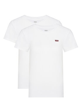 Levi's® Levi's® Conjunto de camisetas Essential 004AO-0002 Blanco Slim Fit
