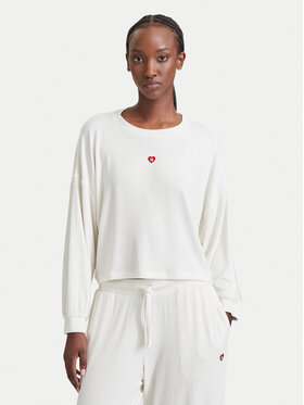 HUGO HUGO Camiseta de pijama Heart 50566668 Crema Relaxed Fit