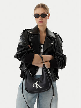 Calvin Klein Torbica Calvin Klein Bold Ck Small Crescent LV04F3561G Crna