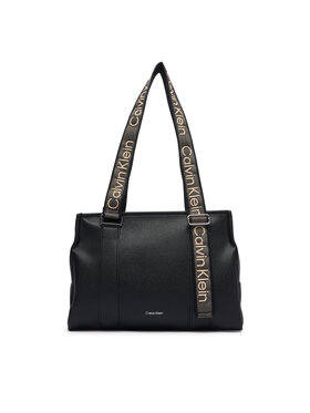 Calvin Klein Rankinė Calvin Klein Webbing Adj Strap Tote LV04F3644G Juoda