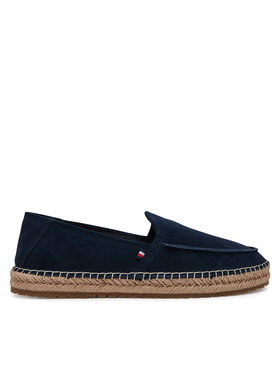 Tommy Hilfiger Espadrilles Tommy Hilfiger Hilfiger Flex Espa Suede Loafer FM0FM05392 Dunkelblau