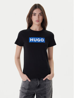 HUGO HUGO Футболка Classic 50510772 Чорний Slim Fit