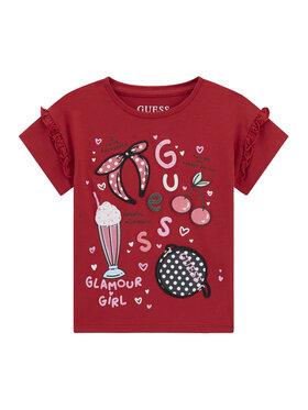 Guess Guess Camiseta K6RI04 K6YW4 Rojo Regular Fit
