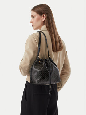 Calvin Klein Geantă Calvin Klein Emblem Aop Drawstring Bucket LV04F3785G Negru