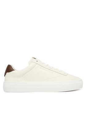 Tommy Hilfiger Snīkeri Tommy Hilfiger Premium Dress Cupsole Lth FM0FM05572 Écru