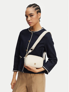 Tommy Hilfiger Handtasche Tommy Hilfiger Th Logotape Camera Bag AW0AW18741 Weiß