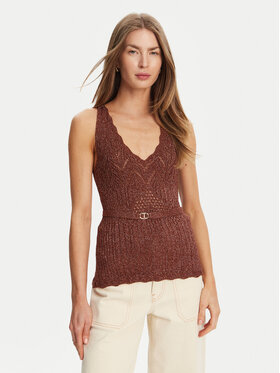 TWINSET TWINSET Топ 251TT3195 Коричневий Slim Fit