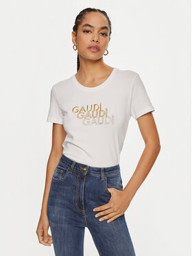 Gaudi Gaudi Футболка 421BD64034 Білий Regular Fit