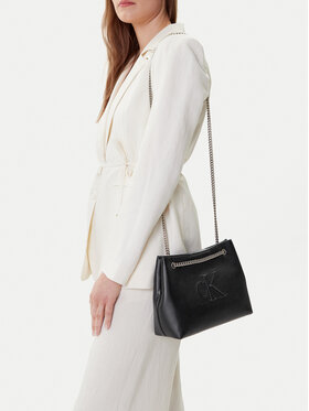 Calvin Klein Jeans Kabelka Calvin Klein Jeans Sculpted Chain Shoulder Bag LV04K3163G Černá