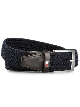 Tommy Hilfiger Pánsky opasok Tommy Hilfiger New Adan Belt 3.5 AM0AM02801 85 Tmavomodrá