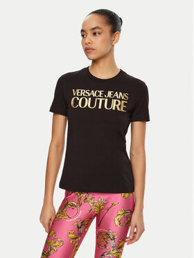 Versace Jeans Couture Versace Jeans Couture Футболка 78HAHT01 Чорний Regular Fit