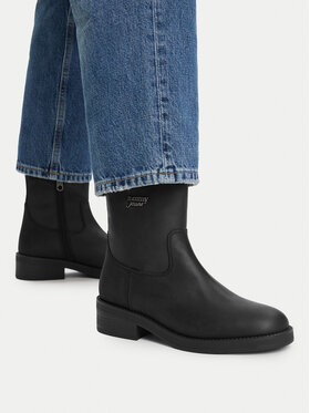 Tommy Jeans Škornji Tommy Jeans Tjw Soft Sole Chelsea Boots Lth EN0EN03080 Črna