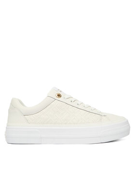 Tommy Hilfiger Superge Tommy Hilfiger Th Platform Sneaker Quilted FW0FW09265 Écru