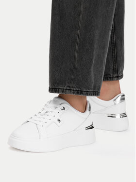 Tommy Hilfiger Sneakersy Tommy Hilfiger Th Platform Chic Sneaker FW0FW09626 Biela