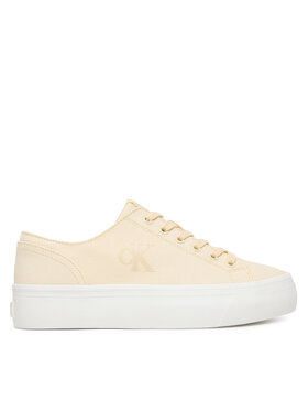 Calvin Klein Sneakers Calvin Klein Vulc Flatform Low Canvas Mg YW0YW01763 Écru