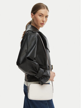 Calvin Klein Torebka Calvin Klein Foil Logo Elongated Camera Bag LV04F3276G Biały
