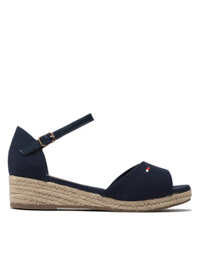 Tommy Hilfiger Espadrilky Tommy Hilfiger Rope Wedge Sandal T3A7-32185-0048 M Tmavomodrá