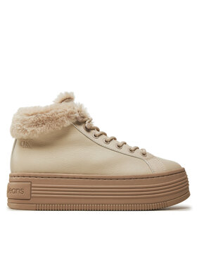 Calvin Klein Jeans Šnurovacia obuv Calvin Klein Jeans Bold Platf Low Laceup Mg YW0YW01590 Béžová
