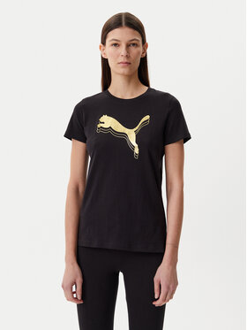 Puma Puma Футболка Essentials Metallic 684995 Чорний Regular Fit
