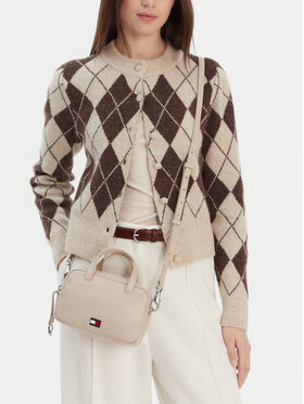 Tommy Jeans Handtasche Tommy Jeans Tjw City Trunk Crossover AW0AW18084 Creme