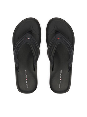Tommy Hilfiger Джапанки Tommy Hilfiger Hilfiger Padded Beach Sandal FM0FM05801 Черен