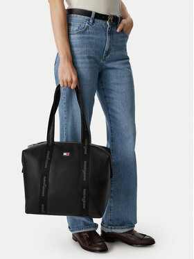 Tommy Jeans Geantă Tommy Jeans Tjw Daily Elevated Tote AW0AW19046 Negru