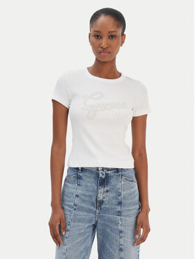 Guess Guess Футболка W6RI22 KA0H1 Білий Slim Fit