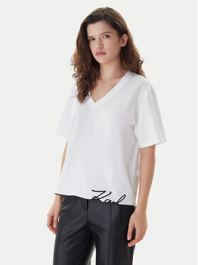 KARL LAGERFELD KARL LAGERFELD Camiseta B1W17031 Blanco Relaxed Fit