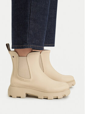 Tommy Hilfiger Holínky Tommy Hilfiger Flag Cleated FW0FW09387 Béžová