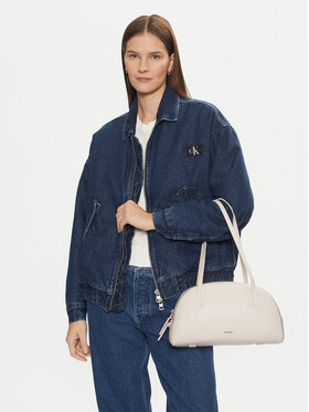 Calvin Klein Borsetta Calvin Klein Ck Glide Elongated Shoulder Bag K60K612819 Bianco