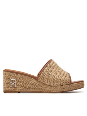 Tommy Hilfiger Espadrile Tommy Hilfiger Th Rope Wedge Sandal FW0FW07927 Bež