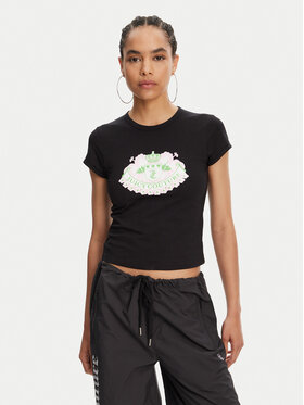 Juicy Couture Juicy Couture Футболка Hibiscus JCGCT125041 Чорний Slim Fit