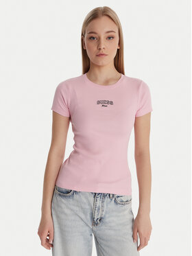 Guess Jeans Guess Jeans Camiseta W6RP21 KA0H1 Rosa Slim Fit