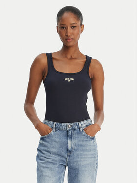 Guess Jeans Guess Jeans Топ W6GPZ2 KA0H1 Cиній Slim Fit