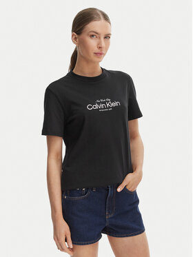 Calvin Klein Jeans Calvin Klein Jeans Camiseta NYC Logo LV047F810G Negro Classic Fit