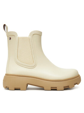 Tommy Hilfiger Gumáky Tommy Hilfiger Rubber Flag Cleated FW0FW08637 Béžová