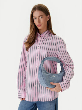Calvin Klein Rankinė Calvin Klein Denim Soft Crescent Sm LV04F3207G Mėlyna