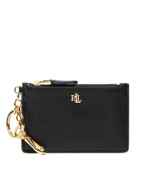 LAUREN RALPH LAUREN Etui na karty kredytowe LAUREN RALPH LAUREN Zip Card Cas 432876731002 Czarny