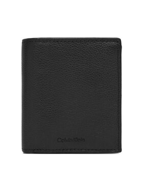 Calvin Klein Peňaženka Calvin Klein Micropebble Comp Trifold W Coin LV04D1034G Čierna
