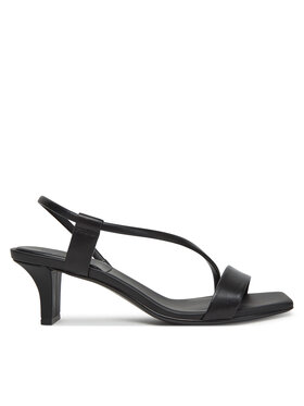 Calvin Klein Sandale Calvin Klein Heel Sandal 50 Squared Lth HW0HW02534 Negru