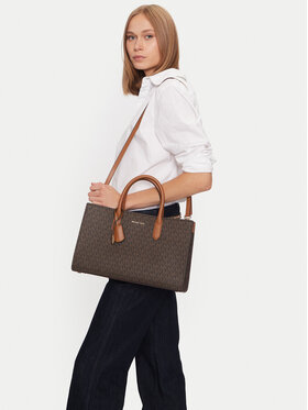 MICHAEL Michael Kors Τσάντα MICHAEL Michael Kors Scarlett Medium Signature Logo Satchel 30F4GETS2B Καφέ