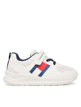 Tommy Hilfiger Sneakers Tommy Hilfiger Flag Low Cut Lace-Up/Velcro T1X9-34369-1843 M Weiß