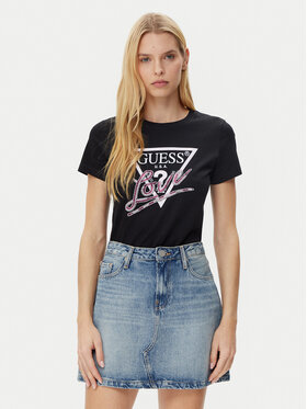 Guess Guess Футболка W5GI05 I3Z14 Чорний Regular Fit