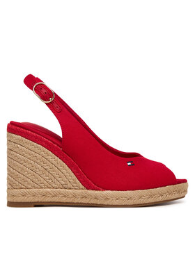Tommy Hilfiger Espadrilles Tommy Hilfiger Flag High Wedge Espad Slingback FW0FW09343 Sarkans